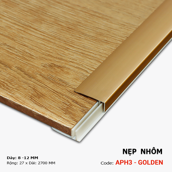 Nẹp nhôm APH3 Golden 8mm