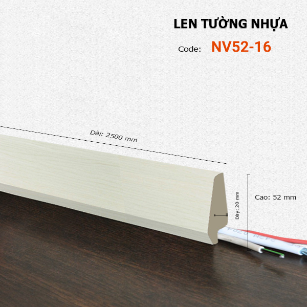 Len Tường nhựa NV52-16