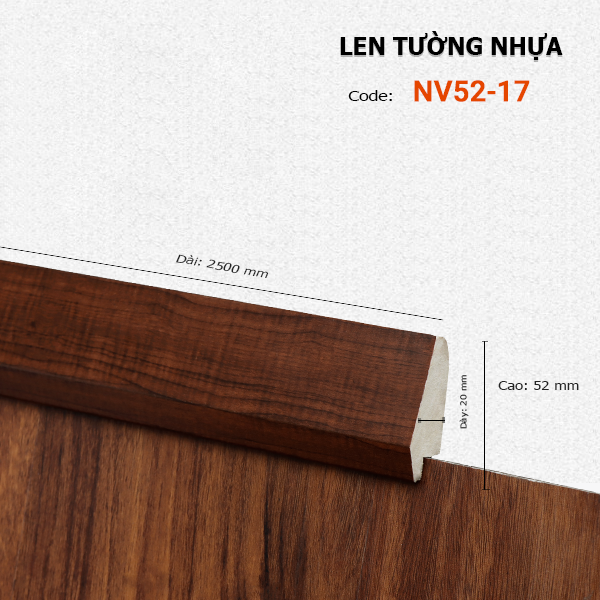 Len Tường nhựa NV52-17