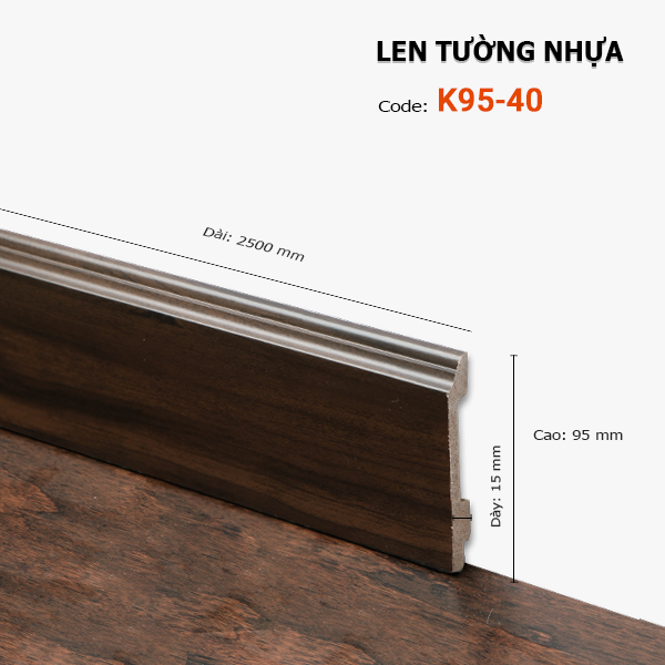 Len Tường nhựa K95-40